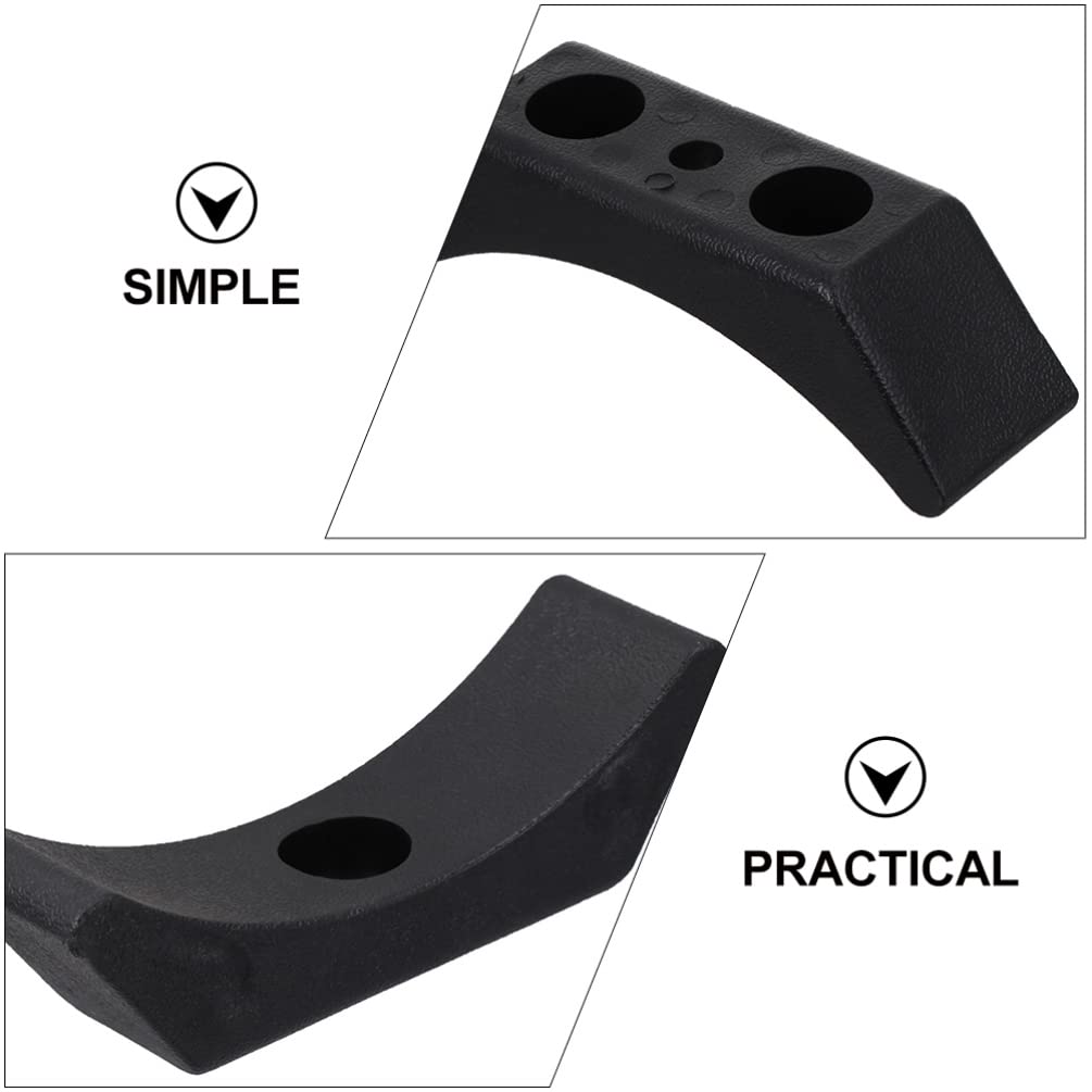 6pcs Dumbbell Saddles Replacement Plastic Dumbbell Cradles Weight Lifting Storage Stand Fitness Weight Holders Floor Bracket for Home Workout Black