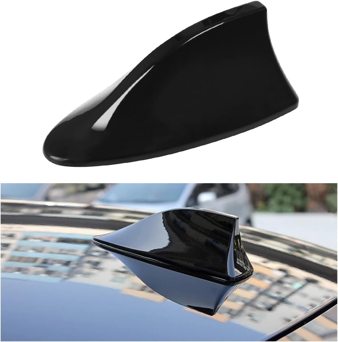 Moly Magnolia Shark Fin Antenna Cover for Car, Automotive Top Roof Aerials AM/FM Radio Signal Base, Vehicle Shark Fin