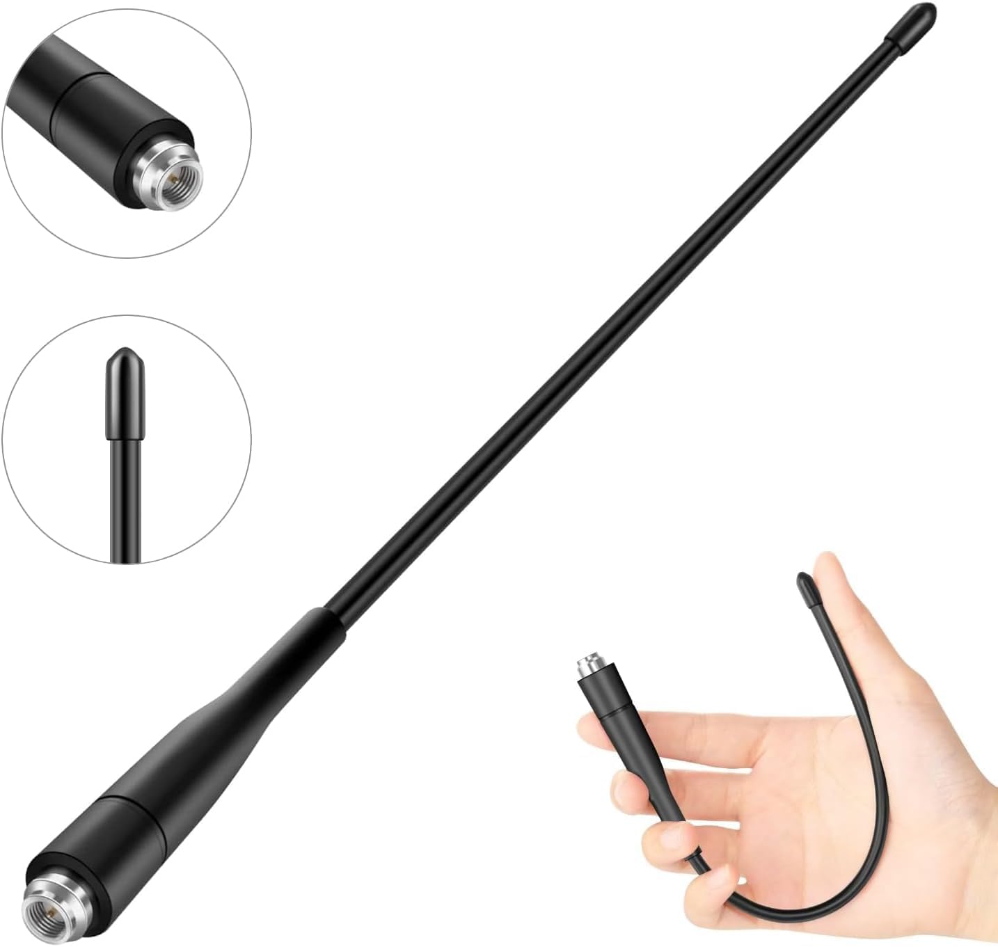 slinkdsco R10 R12 410-470 (Pack 5, Rubber Duck Whip SMA Male Replacement Antenna for Trimble GNSS Receiver Internal
