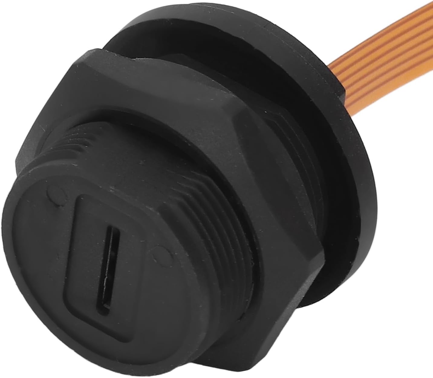 20cm PA66 IP68 SIM Card Extension Cable - Panel Mount SIM Card Slot Female to Male, Flexible Brass Extender, Waterproof