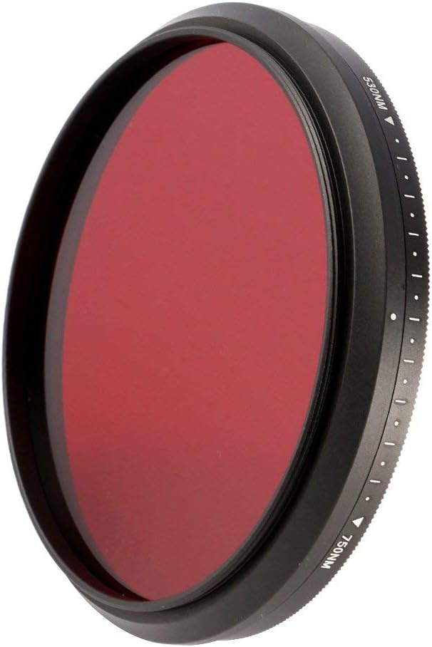 Runshuangyu 77mm 6 1 530nm 750nm in Infrared IR Pass X-Ray Lens Filter, Adjustable to Screw-in Filter for Canon Nikon