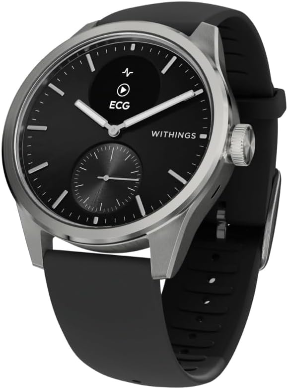 Withings ScanWatch 2 - Hybrid Smart Watch, Heart Rate Monitoring, Fitness Tracker, Cycle Tracker, Sleep Monitoring, GPS Tracker, 30-Day Battery Life, Android & Apple Compatible, HSA/FSA