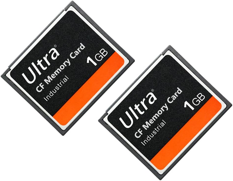 LILIWELL 1GB 1GB (2 Pack) Ultra CF Memory Card Industrial CF Card for SLR Camera Card Designed for Photographers