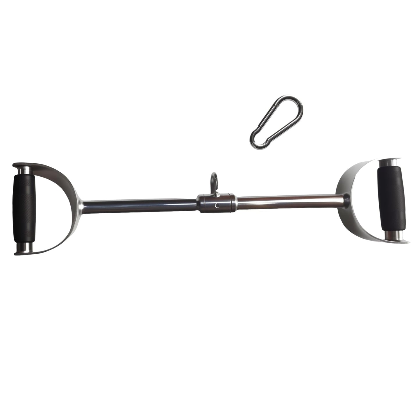 yuhqc LAT Pull Down Bar Press Down Bar Cable Machine Attachment Multi Gym Attachment Solid Steel Tricep V-Bar (24 Inch)
