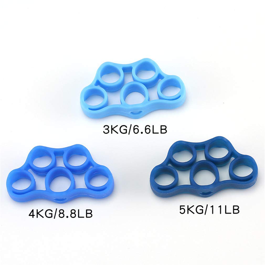 3PCS Finger Stretcher Resistance Bands Strength Trainer for Forearm Exercise Guitar Finger Strengtheners Rock Climbing 6.6 8.8 11 Pounds