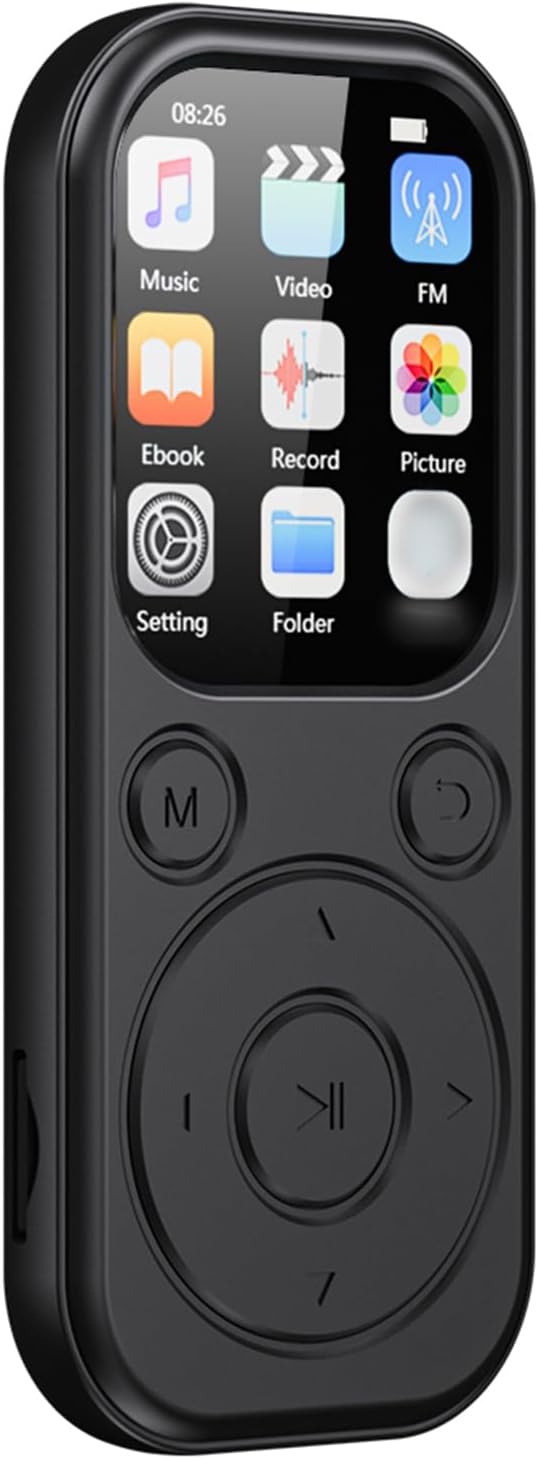 Dpofirs 8GB MP3 5.4, 12 2.01in MP4 Player with BT Hours Playback, Screen, Pocket Size, Simple Operation, for Meetings