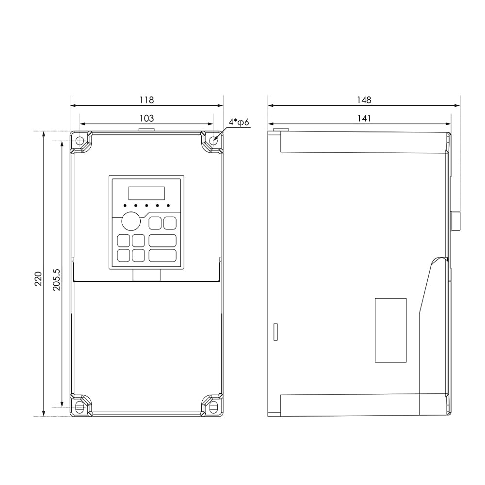 G-Penny 4.0KW H100 Model 220V Inverter VFD Variable Frequency Drive 0-1000Hz 3PH Output