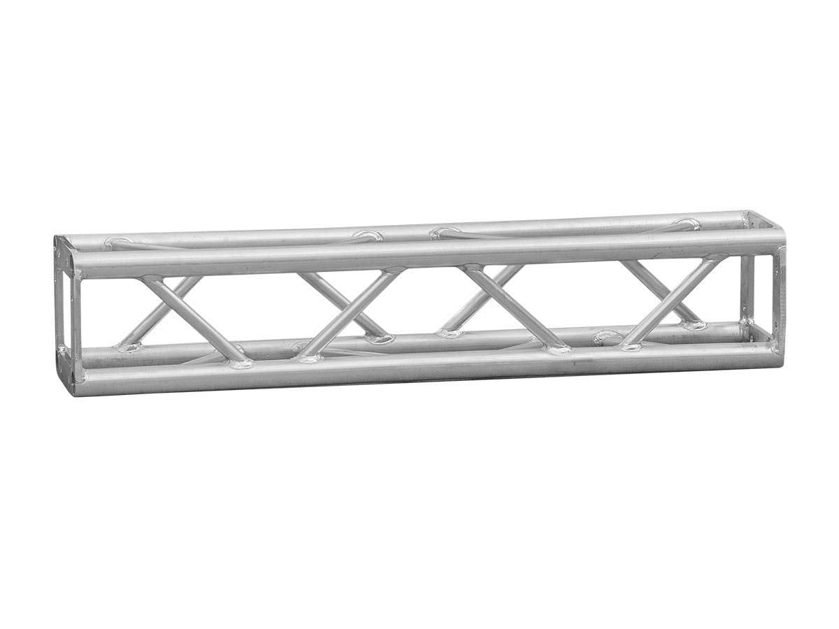 Monoprice 8in x 8in Lite Duty Box Aluminum Lighting Truss, Straight Section - 1 Meter (3.28 Feet) With Hardware, 500 lbs Capacity, 1.5-Inch Tubes - Stage Right Series