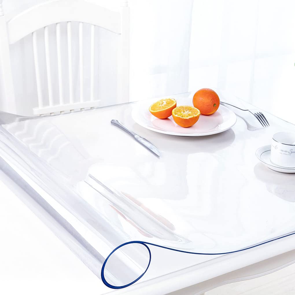 AimerGro Clear Table Protector Cover, 24x120 Inch, 1.5mm Thick Plastic, Coffee Table Protector Pad, Easy Clean