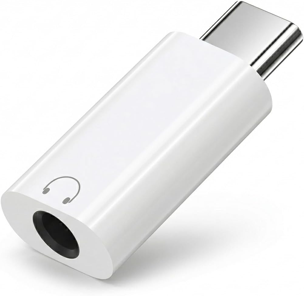 FRIGRAF 3.5mm 16 15 S24 S23 S22, MacBook(1 Pack) USB C to Headphone Jack Adapter, Audio to USB c Adapter,Type C to Aux
