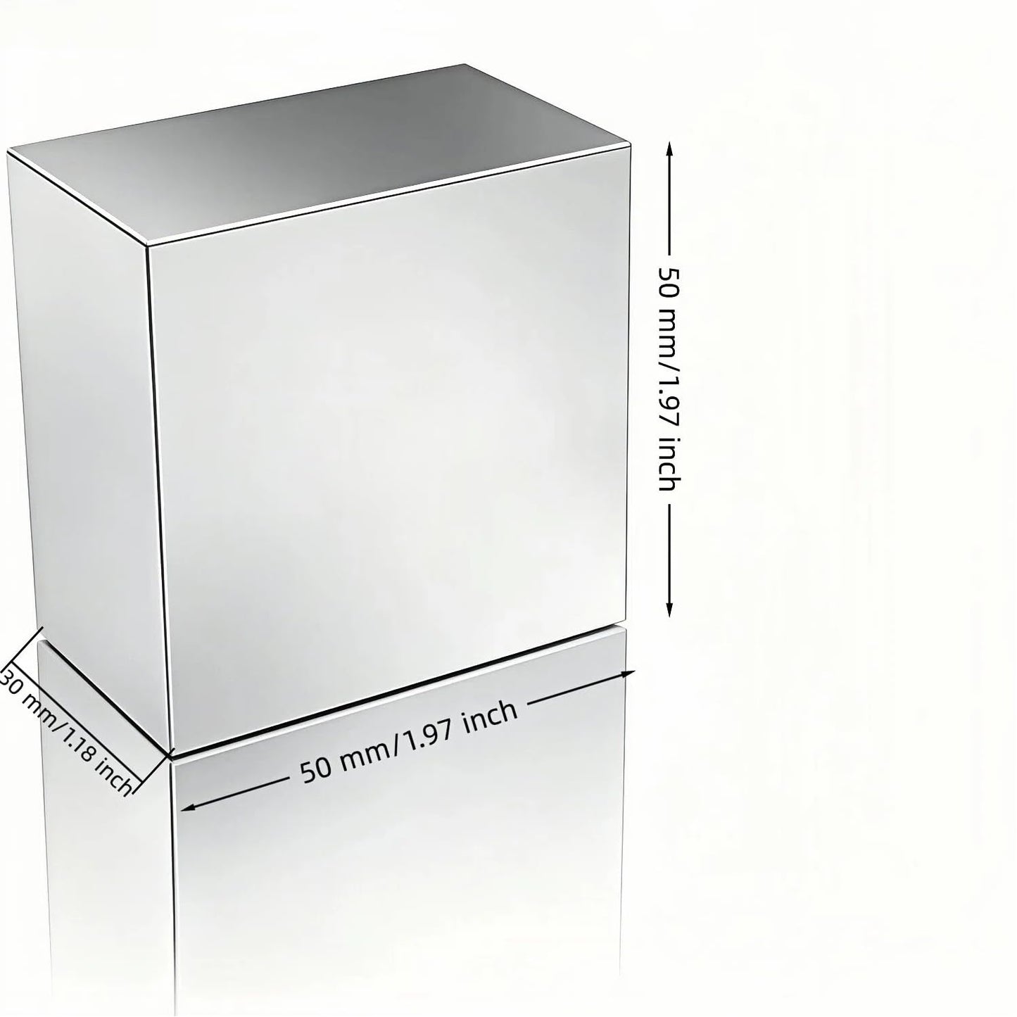 AOMAG® Rare Earth Neodymium N52 Bar Block Rectangular Magnet 50 x 50 x 30mm