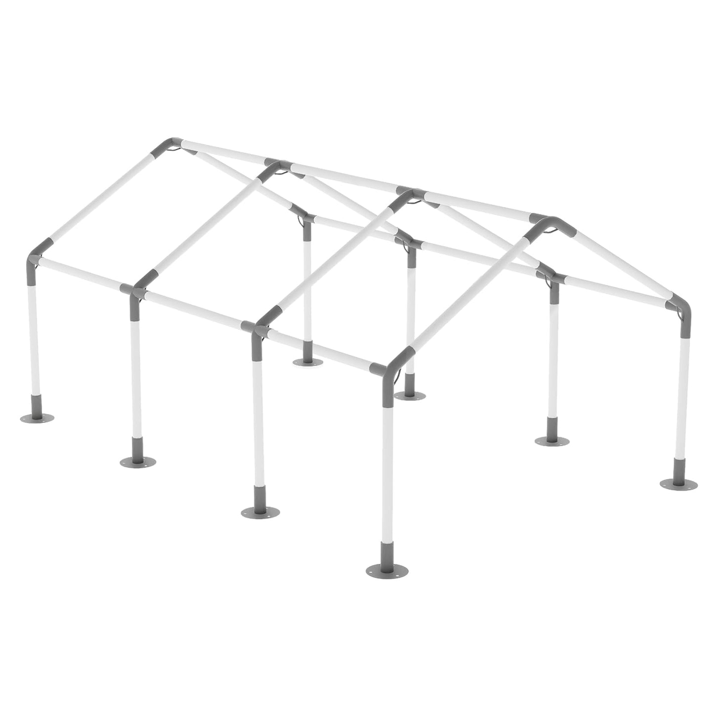ICITYWALL 8 Leg Carport Kits，High Peak Canopy Fitting Kit with 1-3/8" ID, Galvanized Steel Carport Connectors, shed Frame kit DIY Project