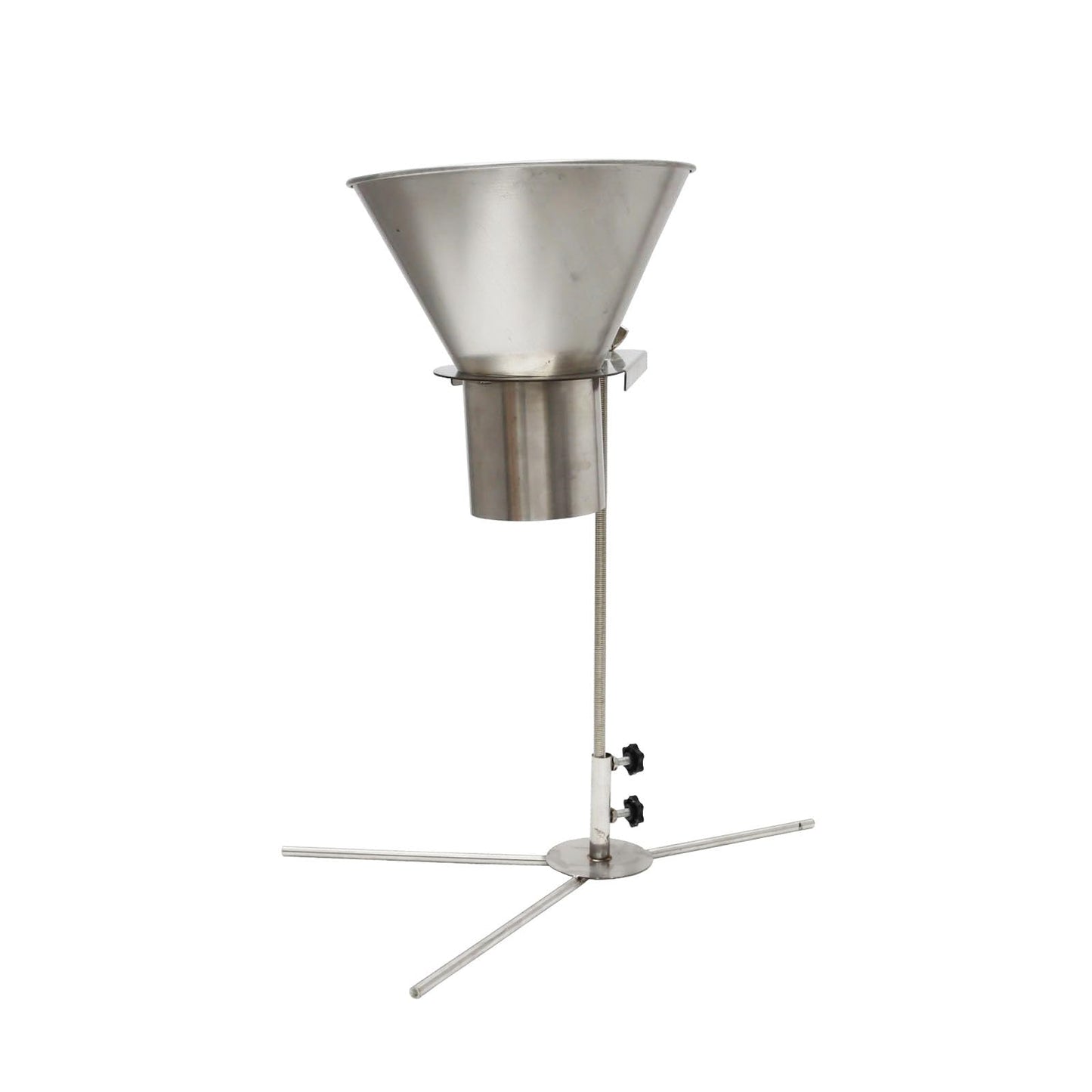 INTBUYING Stainless Steel Feeding Hopper Funnel with Stand Food Grade Kitchen Funnel Hopper for Powder Paste Liquid and Granule Manual Filling 8 cm