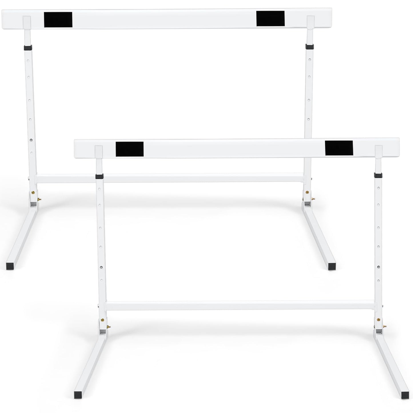 Seenelling 2 Pcs Adjustable Height Hurdles from 27 to 42 Inch Foldable Track and Field Equipment Jumping Speed and Agility Training Hurdle for Track Soccer Athletic Basketball Courses Drills