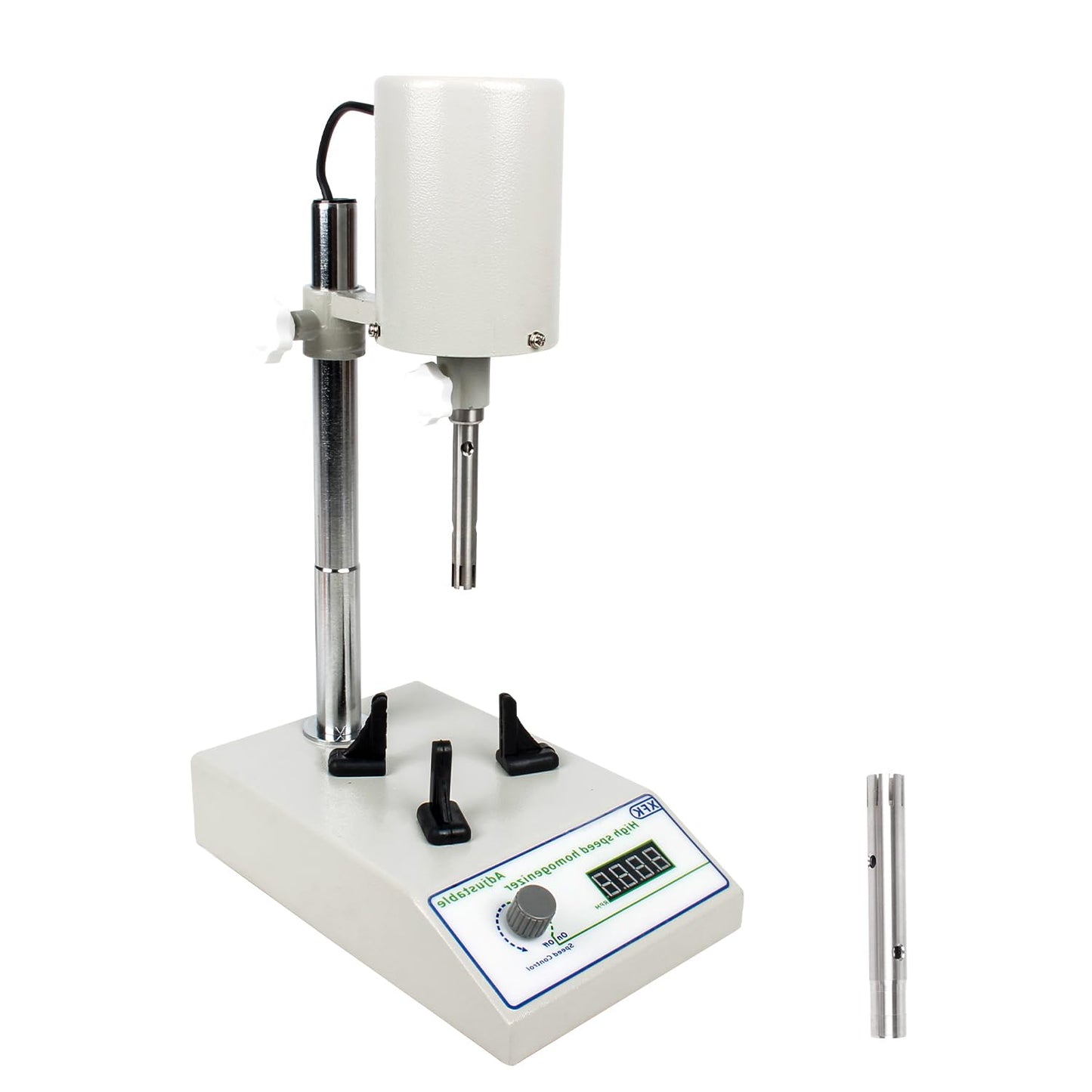CNCTOPBAOS Lab Homogenizer FSH-2A, 220W 110V High Speed Emulsifier Disperser 5-1000ml, 5000-22000rpm Speed Adjustable, w/ 12mm/18mm Two Stainless Steel Working Heads Mixer Emulsifying Machine