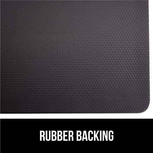 GORILLA GRIP Comfortable Cushioned Kitchen Mats for Floor, 48x20, Waterproof and Stain Resistant Soft Top, 3/4 Inch Thick Ergonomic Standing Desk Anti Fatigue Mat, Foam Supports Ankles and Feet, Black