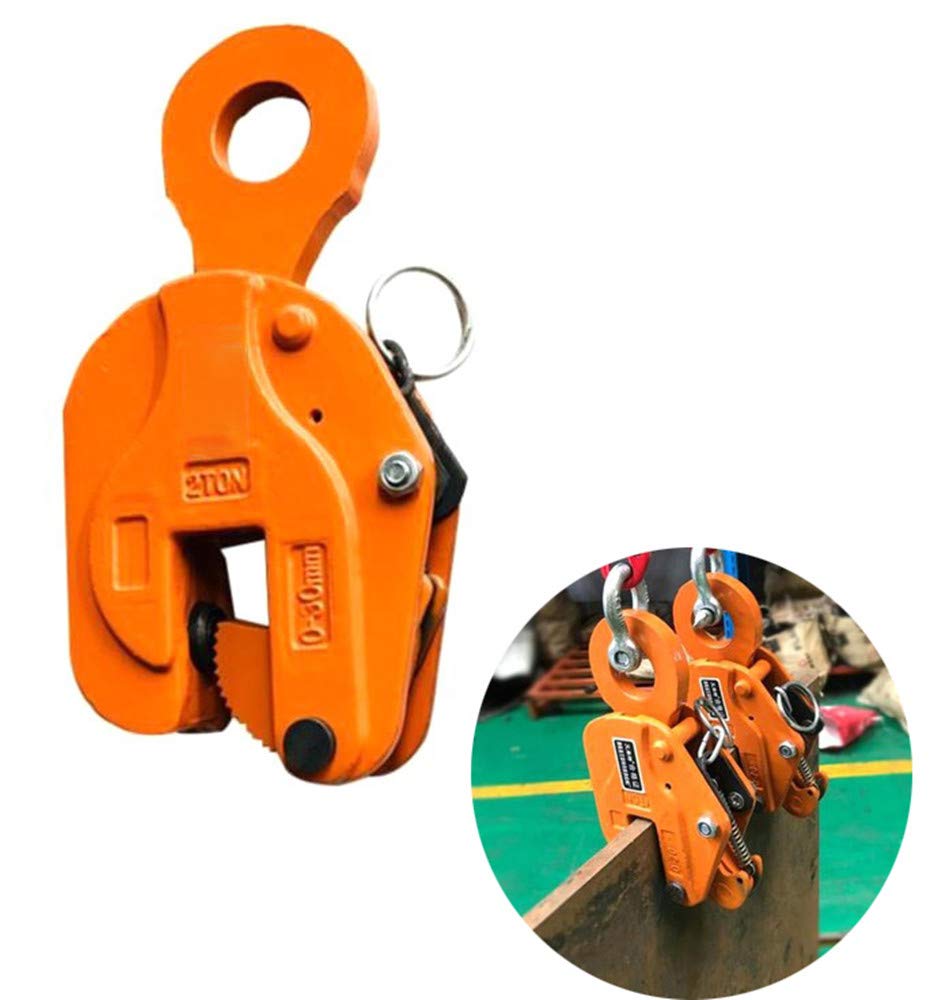 Vertical Plate Lifting Clamp 11023LB/ 5 ton Heavy Duty Alloy steel Hoisting hook for Industry Crane Home Business (CapacIty 5 ton)