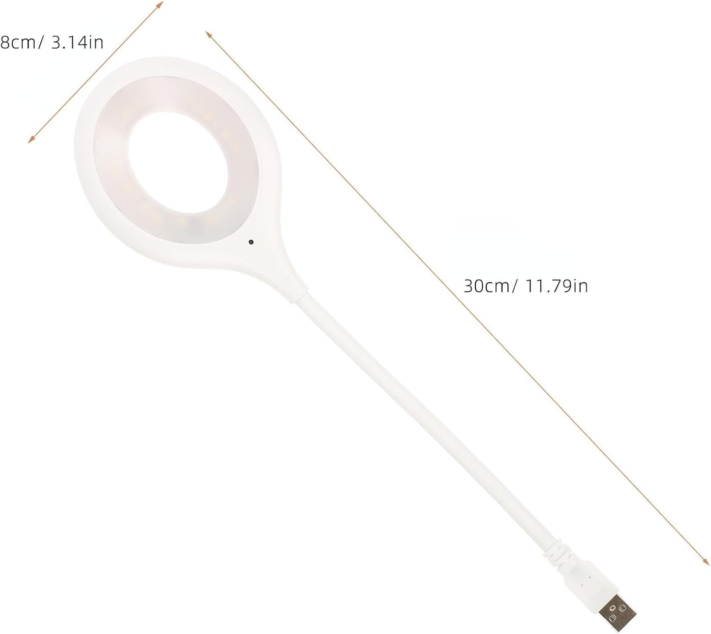Dimmable Voice Activated USB Gooseneck Lamp Flexible Bedside Reading Light Night Light for Bedroom USB Powered