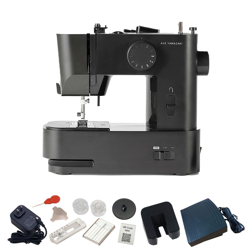 AXE YAMAZAKI sewing machine MM-10 | Small Portable & Super Lightweight Sewing machine For Beginners,Designed in JAPAN,For travel secondary Mini sewing machine