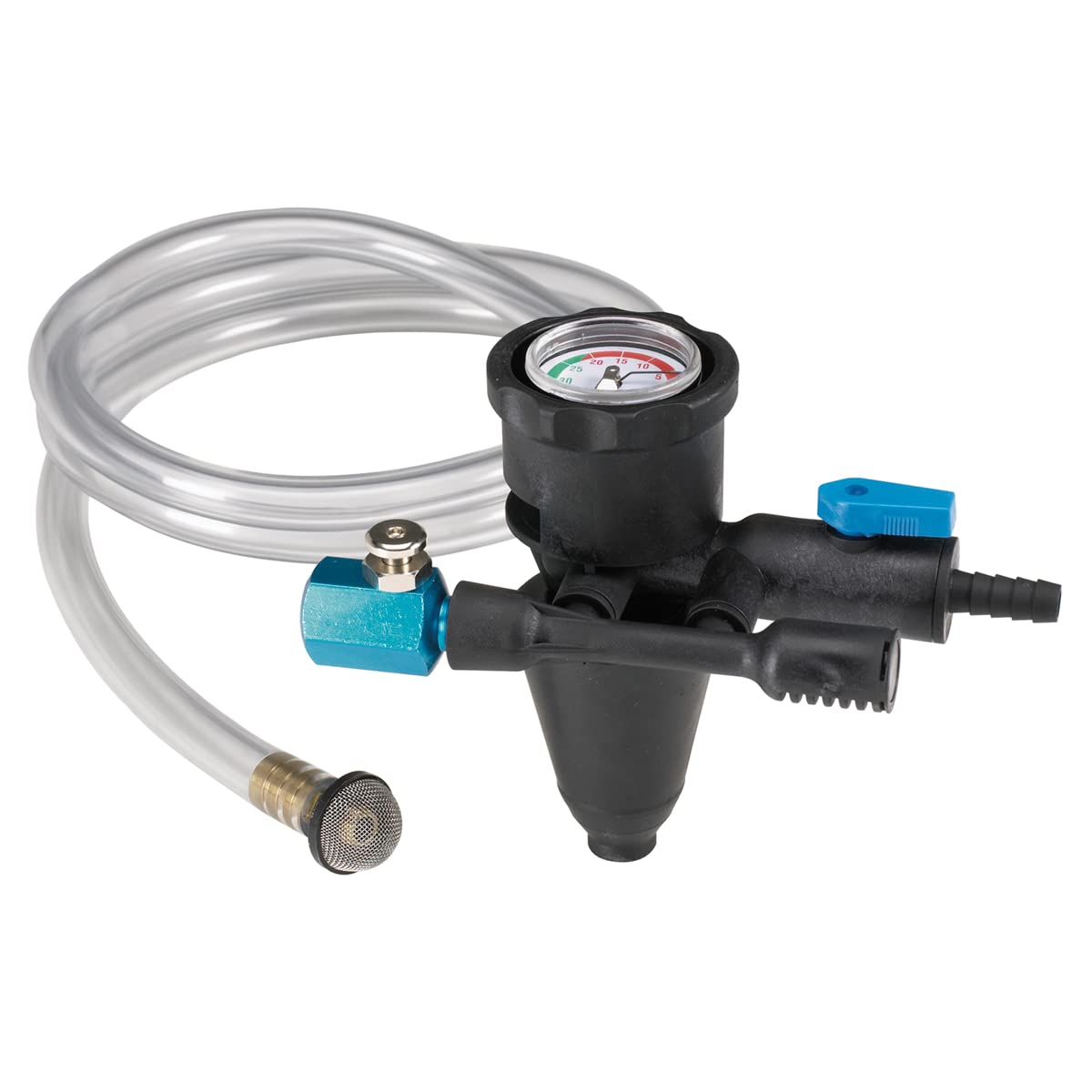 UView 550500 Airlift II Cooling System Refiller, Fast Airlock Elimination, Leak Detection Under Vacuum, Push-Button Valve, Universal Cone Adapter, Efficient Refilling, Heater Core Inclusion