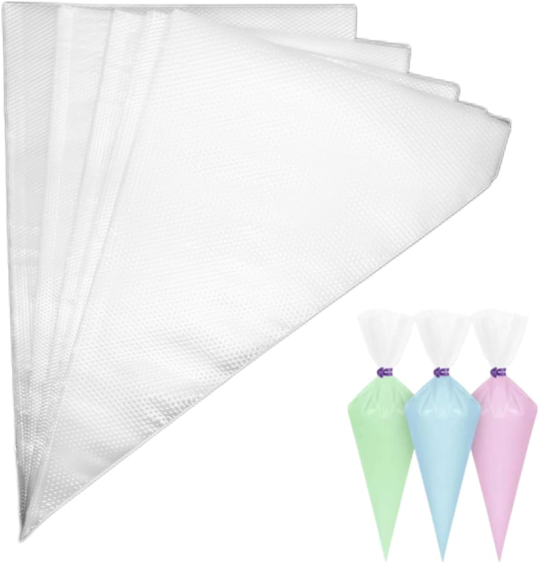 Skiennix Piping Bags - 100pcs 12 Inch Anti-Burst Disposable Cake Decorating Bags | Non-Slip for Cakes & Cookies