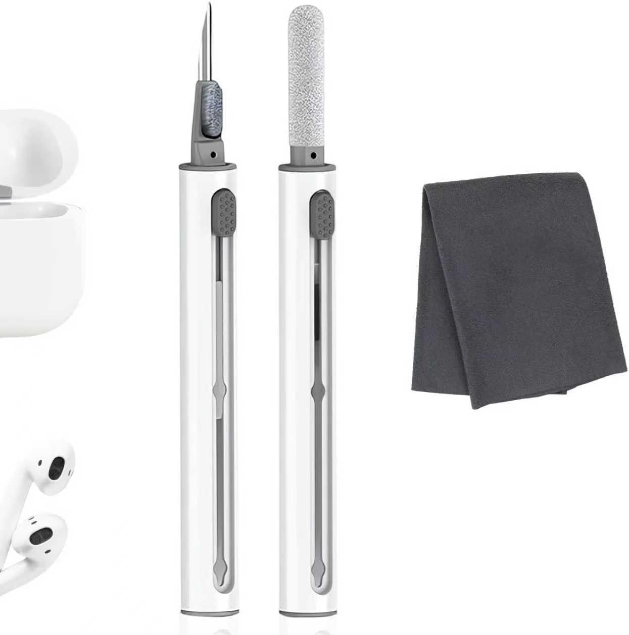 TENOC 1 2 3, Cleaner Kit for Airpods, Multi-Functional Clean Pen with Soft Brush for Airpods Pro Wireless Headphones