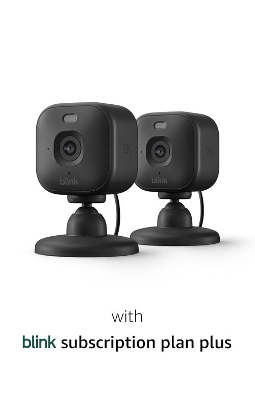Blink Mini 2K+ Indoor Security Camera - 2K Video Resolution, Night Vision & Motion Detection | Black
