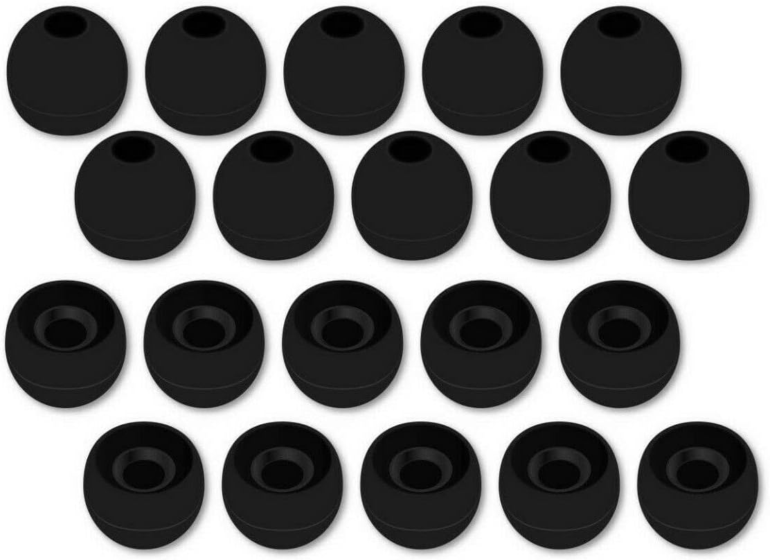 JustEarbuds (2 [4mm 4.5mm 5 Types of Medium) Silicone Replacement Earbud Tips Covers & Connections Holes] - Pairs Each