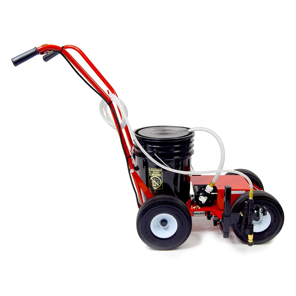 Newstripe EcoLiner Standard Battery Powered Field Striping Machine (Part# 10004483) | Field Use Only | Heavy Duty Diaphragm Pump | 12V Deep Cycle Battery | Cushioned Handles | 5-Gallon | Made in USA