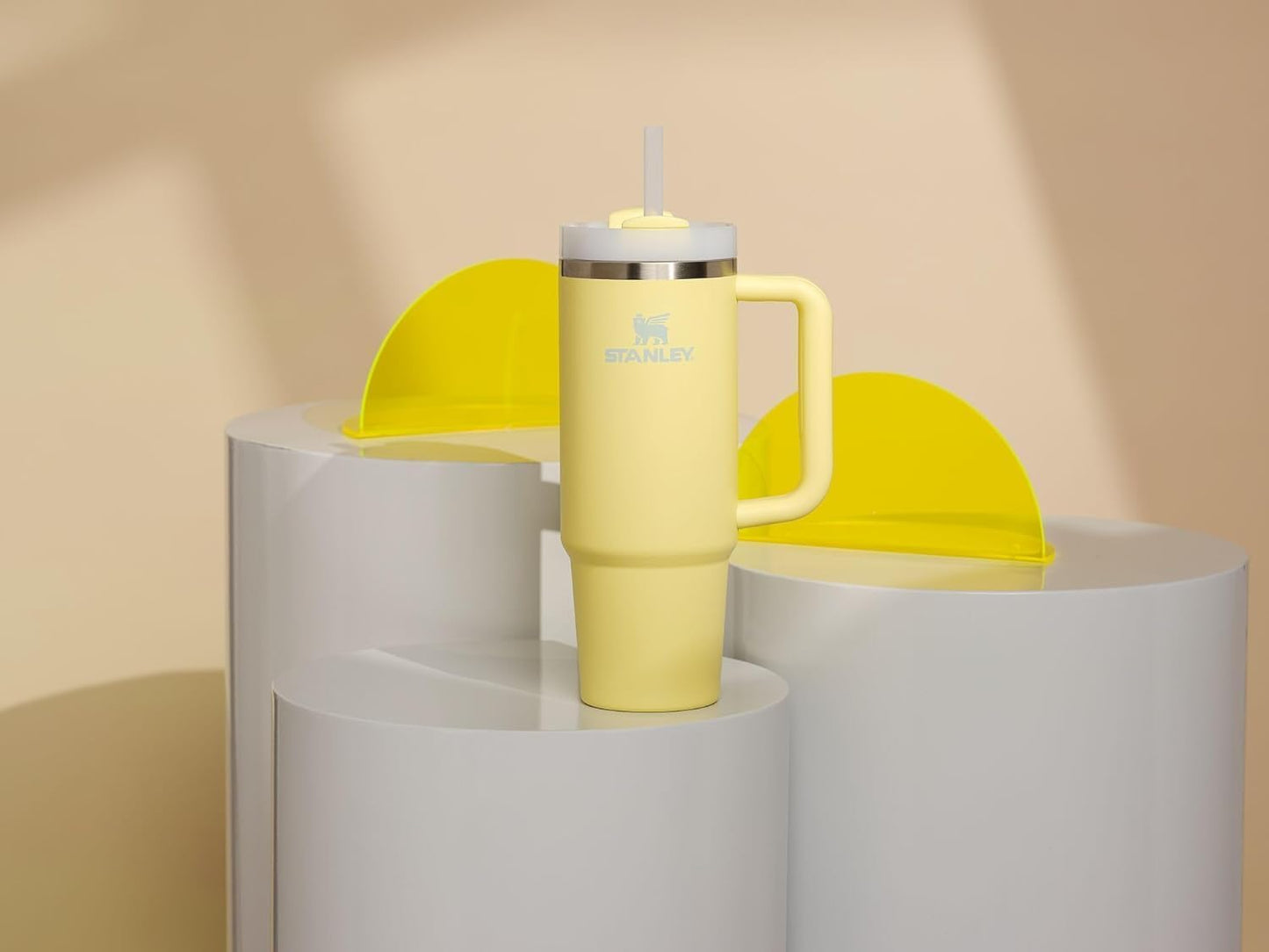 STANLEY Quencher H2.0 Tumbler - 30 oz Insulated Stainless Steel with Handle & Straw | BPA-Free Pomelo