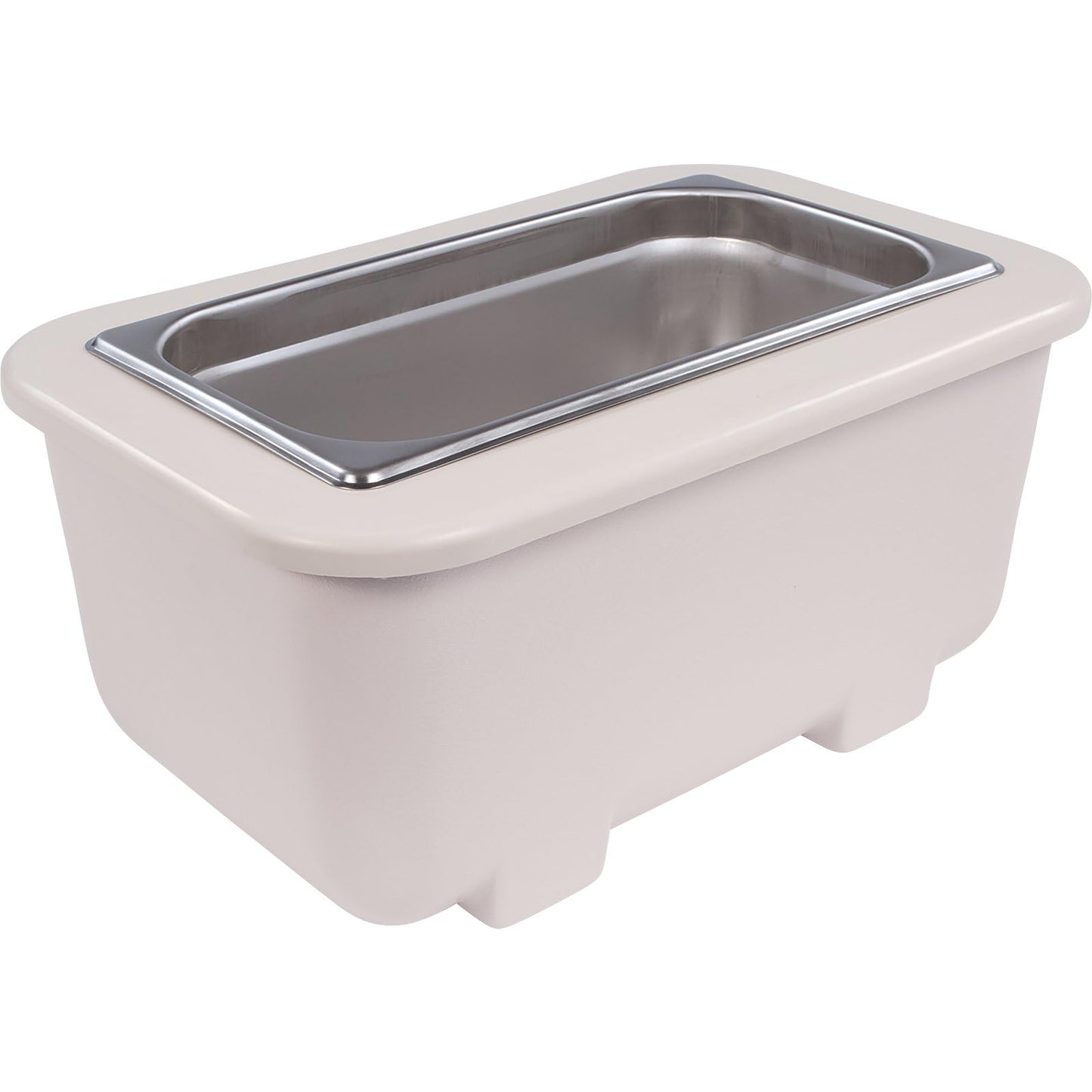 Carlisle FoodService Products Third-Size Coldpan for Food Pan Organization – Commercial Cold Holding Container for Restaurant Buffet Line Prep Station, White