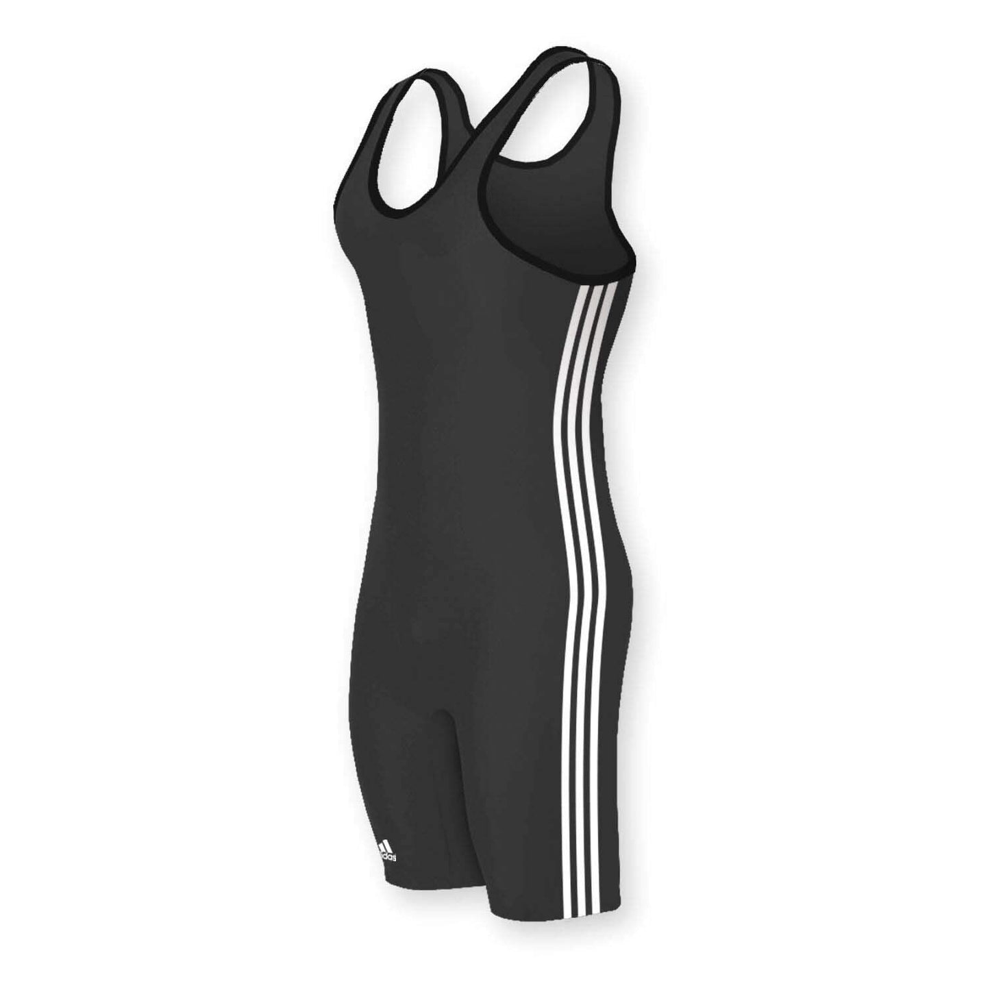 adidas Wrestling 3 Stripes Singlet, Black/White, XS