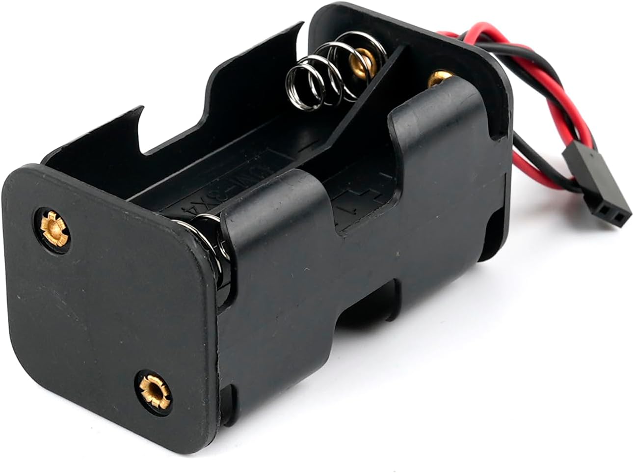 Stemedu 4-Set (4x1.5V/6V, 2-Layer) 9V Pack 4 AA Battery Holders & Cases & Connector Kit - I Type Hard Plastic Shell