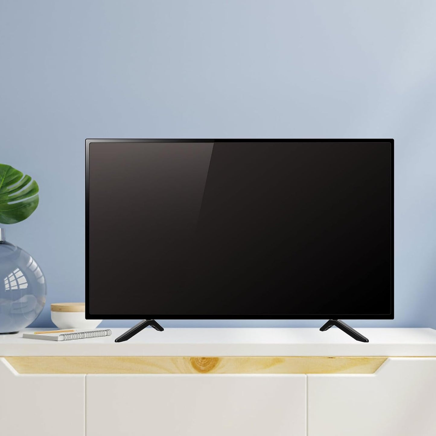TOMETURE 32-55 Inches, Universal Tv Stand with Mount and Screws, Tabletop Tv Bracket Pedestal for Flat Screens