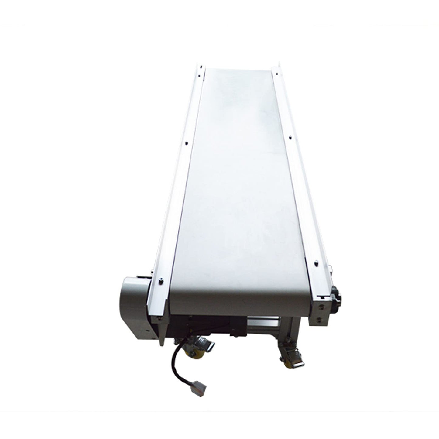 BREVELTION 59inch PVC Belt Conveyor Industrial Transport Equipment Height Adjustable 110V 120W White