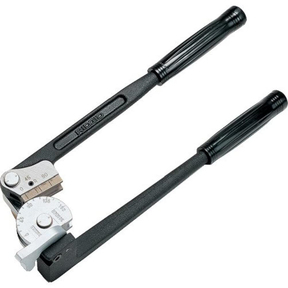 RIDGID 41162 377 Precision Non-Ratcheting Pipe Flaring Tool, Flaring Tool & 36117 403 Instrument Bender, 3/16-inch Tube Bender for Bends Up to 180 Degrees, Pipe Bender,Black/Silver,Small