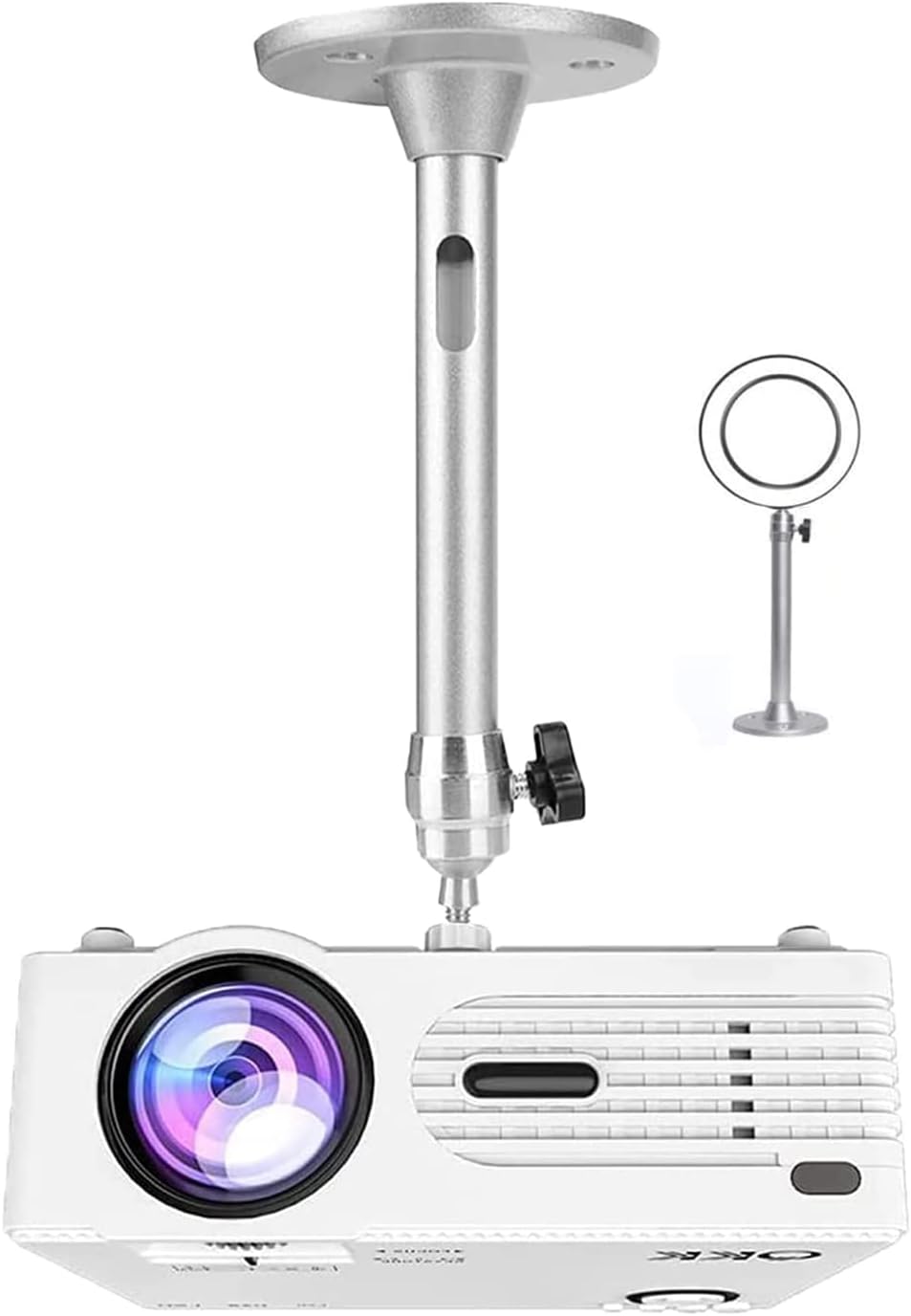 2-Be-Best 360 180 Universal Mini Projector Mount Ceiling Mount with Rotation and Tilt for Home Theater, Office, Camera