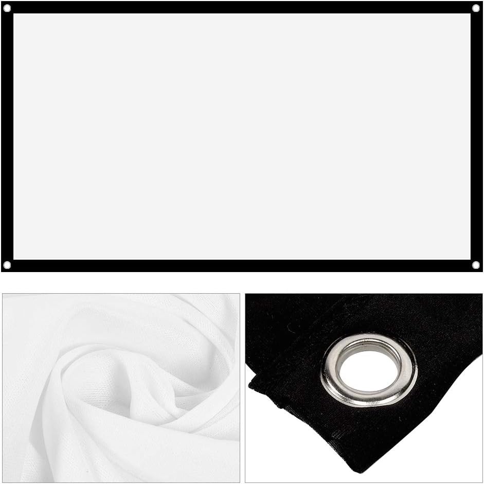 Tbest 72 Inches 16:9 Screen(72 inches) Camping Projector Screen for Tent,Projector Screen Thicken Portable Non Crease