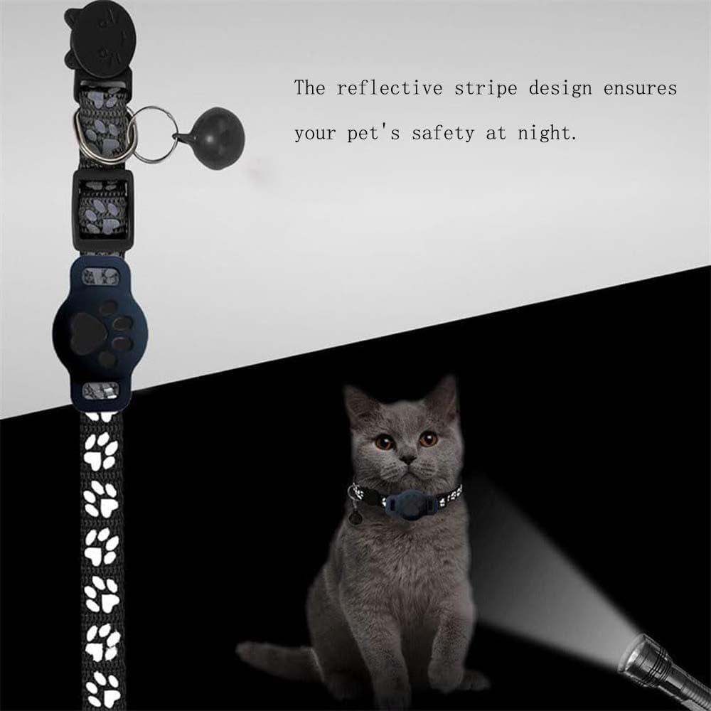 Zeloman 19-26cm) GPS Pet Tracker Collar for Cats & Small Dogs, Lightweight & Waterproof with Safety Buckle, Anti-Loss