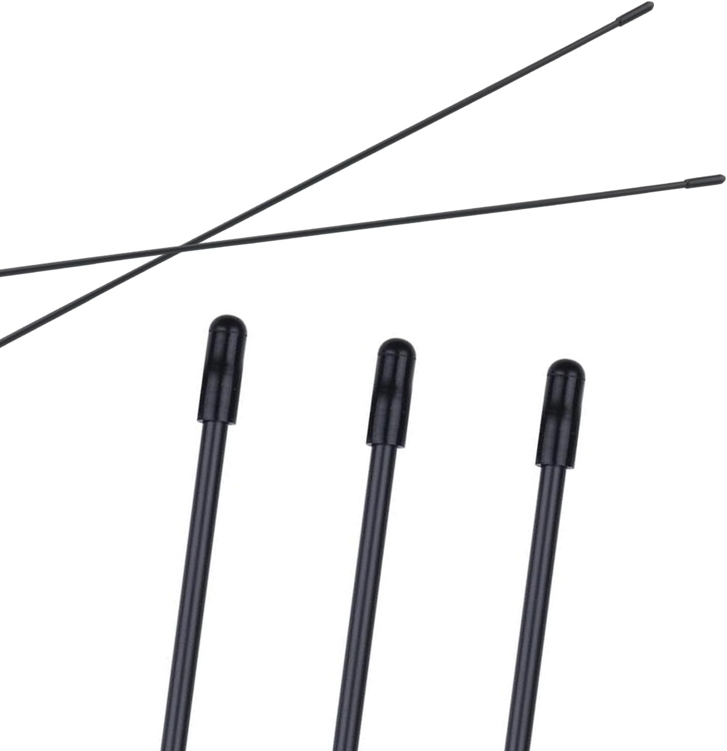 SJZBIN 5PCS 2.4G Black Plastic Protective Antenna Tubes with Cap Suitable for Remote Control Car FPV Drones Quadcopters