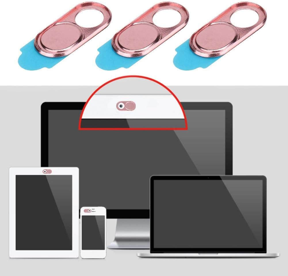 ASHATA 3pcs Metal Camera Lens , Ultra Thin Camera Cover Webcam Cover Blocker Slider for Smartphone Tablet Desktop