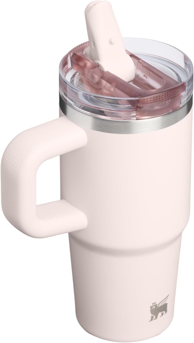 STANLEY Quencher ProTour Tumbler - Leakproof 14 oz with Built-In Straw & Handle | Insulated BPA-Free Rose Quartz