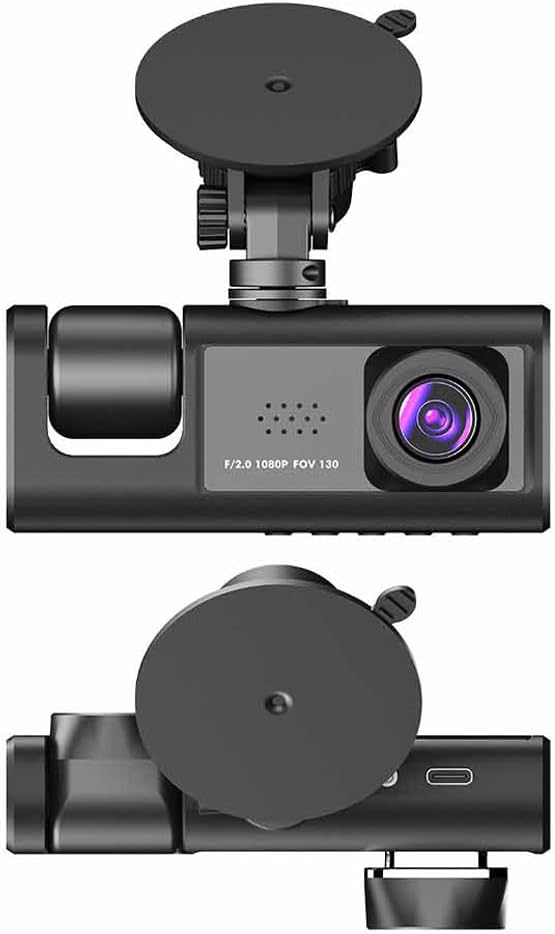 Shkalacar 3 3 Channel Dash Cam WIFI Cameras, Front Rear and Inside, Rearview Mirror Video Recording Camcorder Wide
