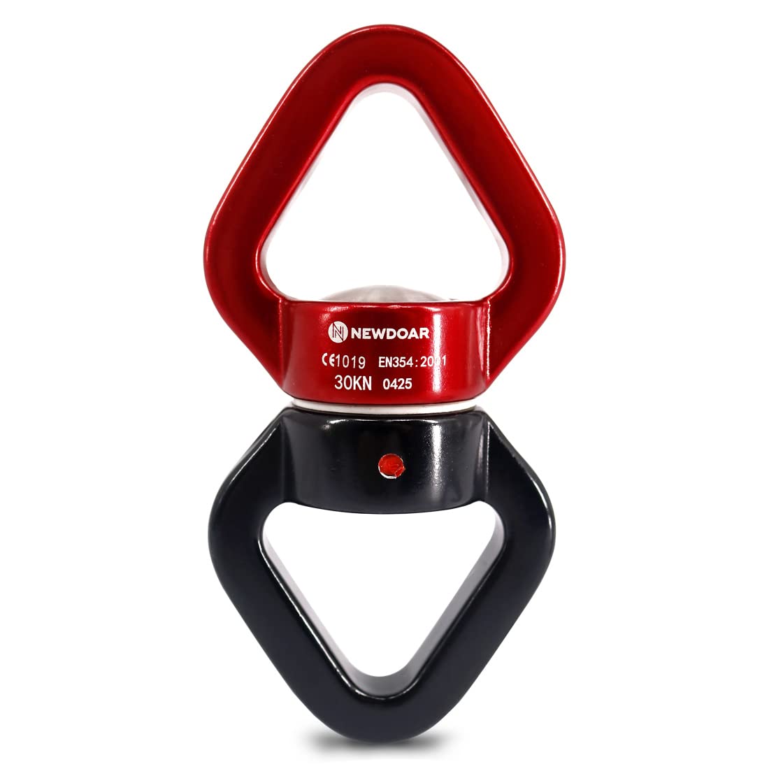 NewDoar Swing Swivel,30KN CE Certified Micro Rotator Swivel Device for Swing Aerial Dance/Yoga/Swing/Hanging Hammock/Rock Climbing Tree Arborist(Red/Black)
