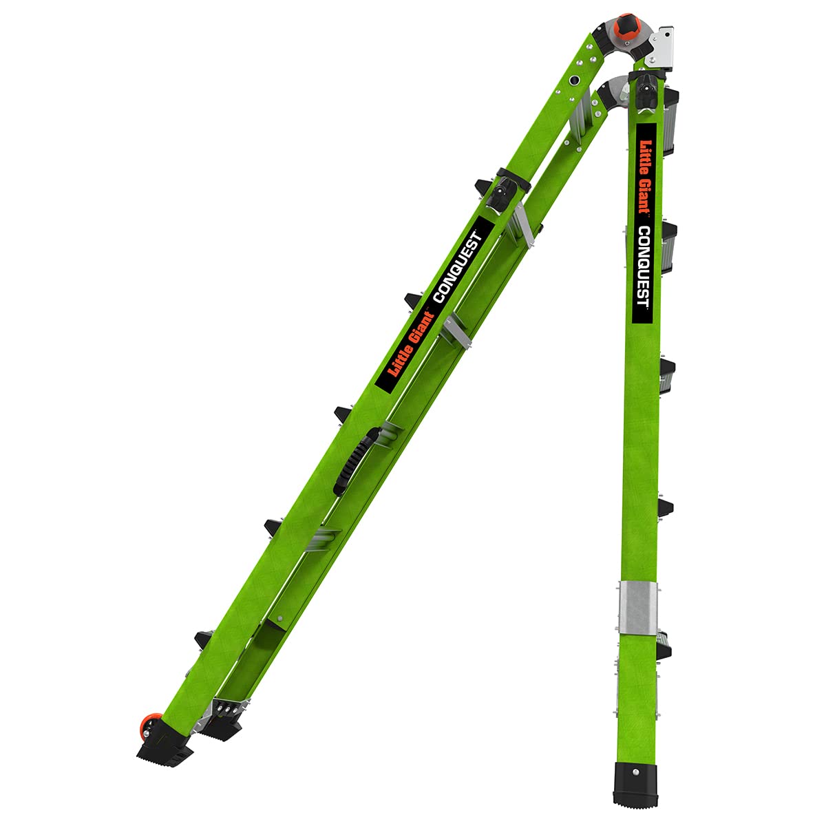 Little Giant Ladders Systems Conquest 2.0, M22, 22ft, Multi-Position Ladder, Fiberglass, Type 1A, 300 lbs Weight Rating, (17122-001), Green