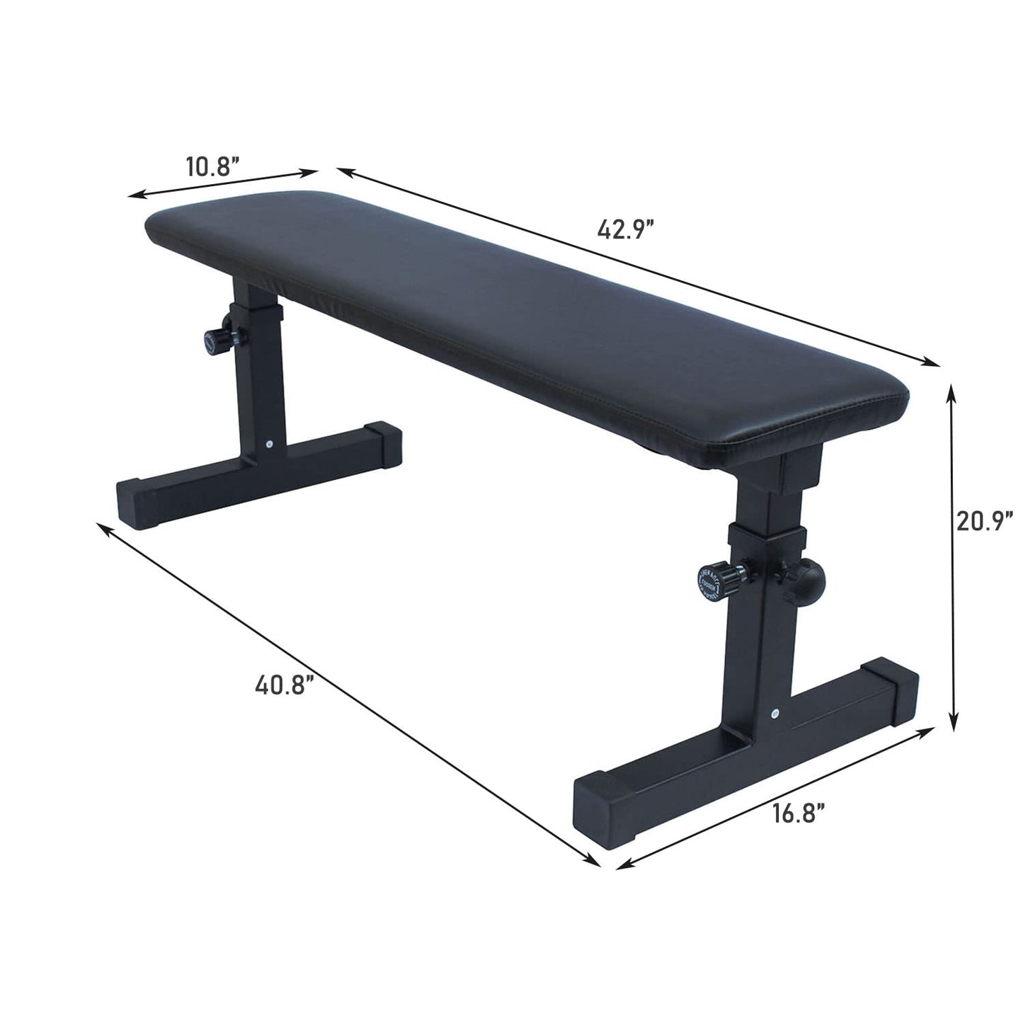Icoud Flat Weight Bench Utility Workout Adjustable Height Bench for Strength Training Exercise & Fitness