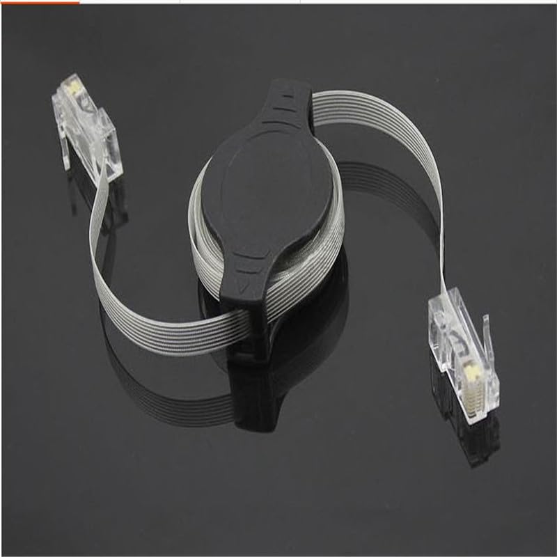 ThtRht 2 Pack 5FT Cat5 Retractable Ethernet Cable Lightweight Portable Internet Cable Network Cord LAN Cables Ethernet