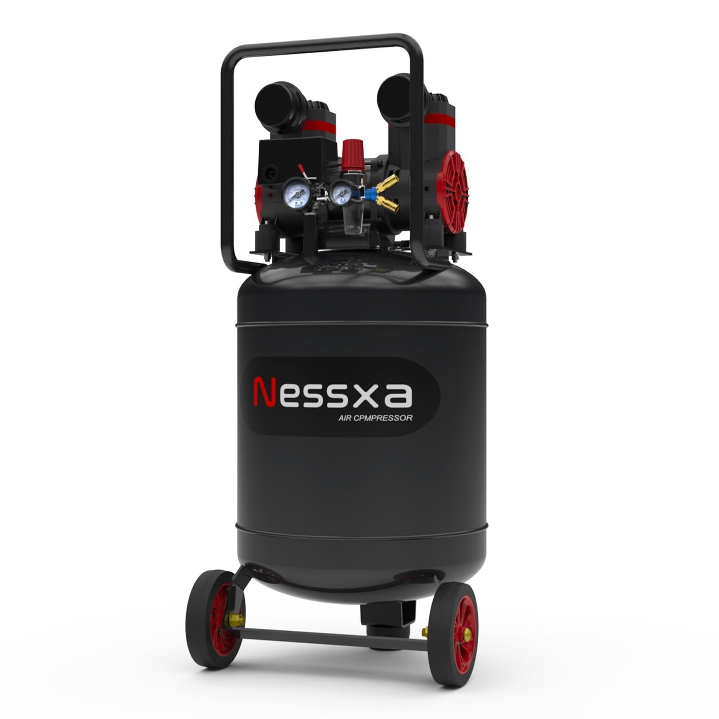 12 Gallon Ultra Quiet Air Compressor with 2 Quick Couplers 2HP 8.75 CFM, Max 115 PSI Pressure Oil-Free Air Compressor Tank, 70dB Quiet Compressor for Auto Repair, Tire Inflation 110V/60hz