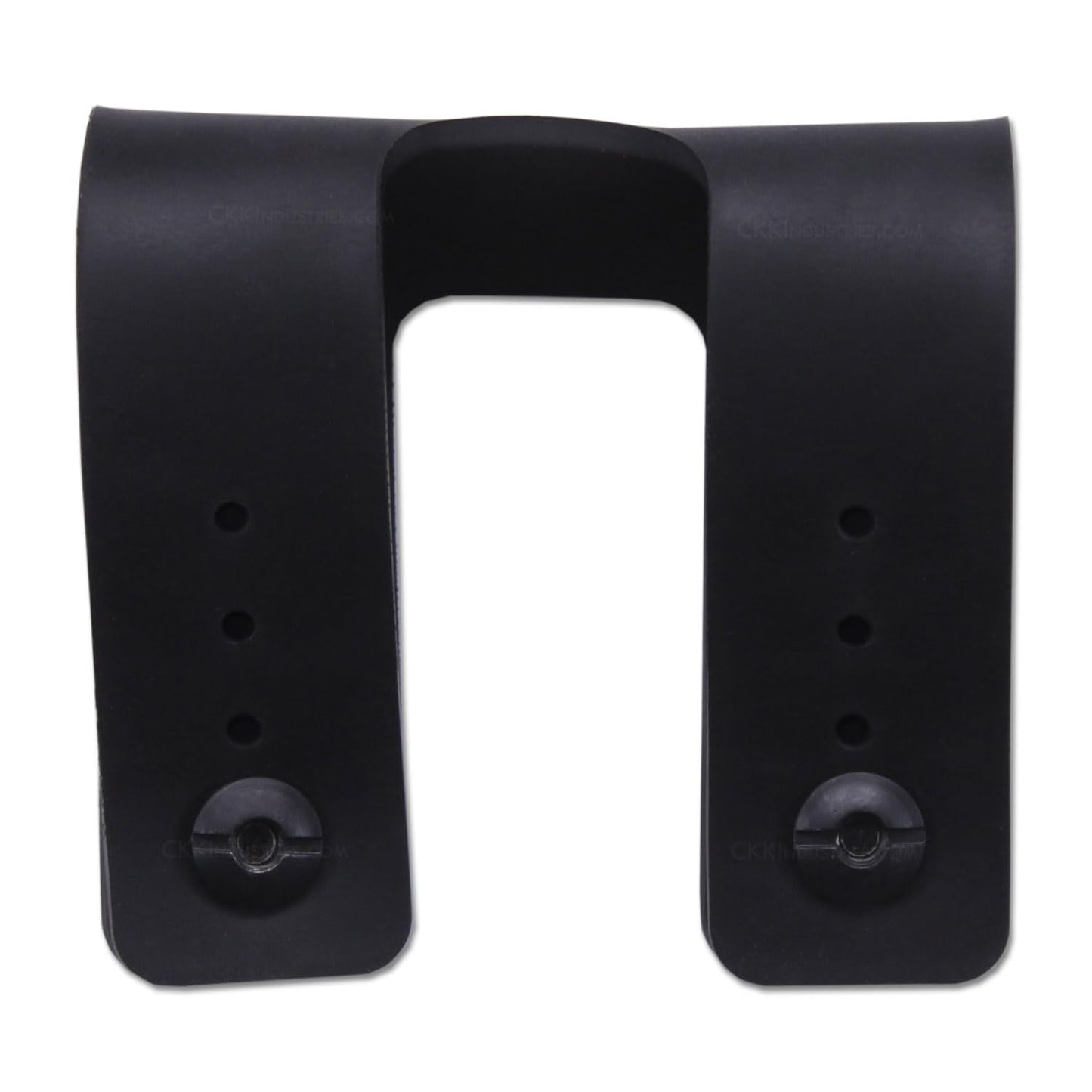 IWB Double Belt Loop - Heavy Duty Rubber – Black w/Pull-The-Dot Snaps/Durable Caps & Mounting Hardware - Belt Loop for IWB Carry - (Fit 1.25-2.00 Inch Belts (Adjustable)