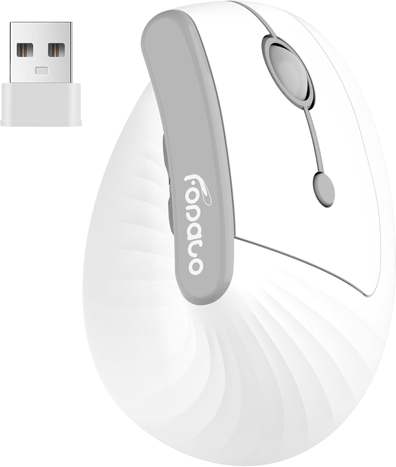 FOPATO 5.0 2.4G Click,60% Pressure,3 Ergonomic Vertical Mouse,Wireless Bluetooth and Mouse,Silent Reduced Wrist